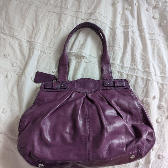 Coach Garnet Gathered Purple Magic Bag Tote/Shoulder Bag. - Picture 2 of 5